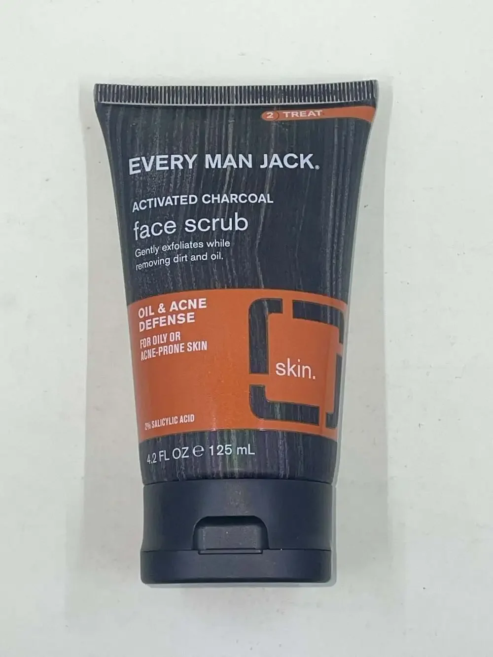 Every Man Jack Activated Charcoal Face Scrub Oil & Acne Defense 4.2 oz (4-Pack)